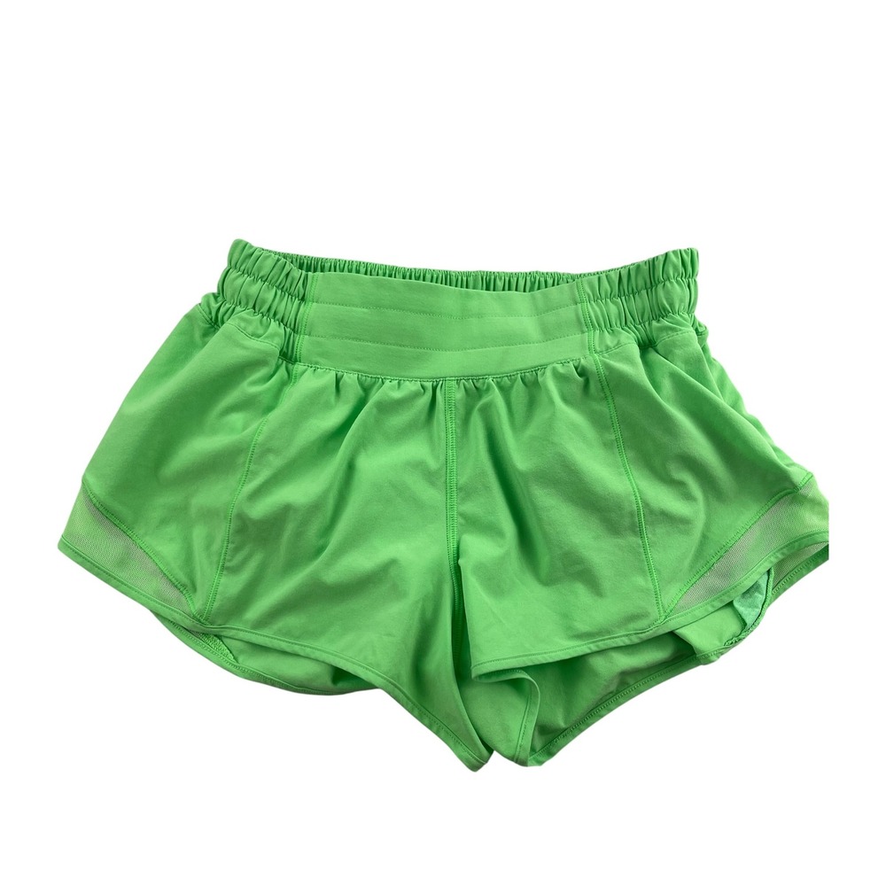 Lululemon Hotty Hot Low-Rise Lined Shorts 2.5 Scream Green Light LW7AW9R Size 4